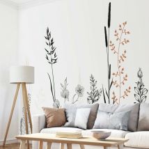 99déco - Papier Peint Panoramique L336xH270cm Végétalist - Noir