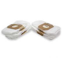 10x sacs compatible avec Nilfisk / Alto p 10, 10 ower Cleaner, 12 - ower, 12 ower Cleaner, 20 - ower aspirateur - microfibres non tissées, blanc