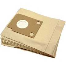10x Sacs compatible avec Hoover s 3730 New Sensotronic, S3730 / s 3730 aspirateur - papier, 26cm x 21cm couleur sable - Vhbw