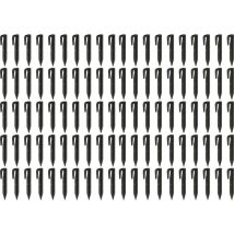 Vhbw - 100x piquets de fixation pour câble périphérique compatible avec Honda Miimo robot tondeuse - Lot ancrages au sol, plastique, noir