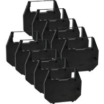 Vhbw - 10x Farbband Schriftband kompatibel mit Sense gx, gt, 270, 80 Nadeldrucker, Bondrucker - Schwarz