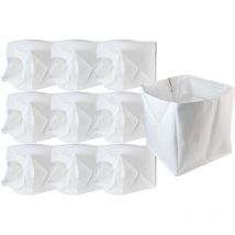 10x Filtres à membrane compatible avec Kärcher nt 48/1, nt 351 Eco, nt 351 Profi aspirateur - Lot de filtres textiles blanc - Vhbw