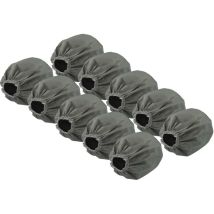 10x Filtre textiles remplacement pour Bosch 2609256F41, pour aspirateur industriel sec et humide - Sac filtrant, lavable gris - Vhbw
