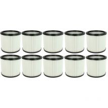 10x filtre plissé compatible avec fam Aquavac aspirateur - blanc - Vhbw