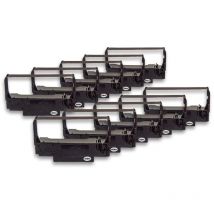 10x Ribbon Cartridge compatible with Compuprint 4419 Dot Matrix, Receipt Printer - Black Ink Ribbon - Vhbw