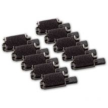 Vhbw - 10x Rouleaux d'encre noir compatible avec Casio hr 200 tec, hr 200 ter, hr 21 calculatrice de poche, caisse enregistreuse