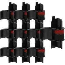 Vhbw - 10x Rouleaux d'encre noir compatible avec Olivetti pd CPD-3212S, CPD-3212F, CPD-41 calculatrice imprimante, caisse enregistreuse