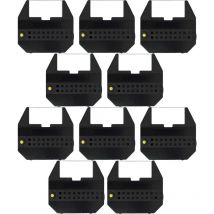 Vhbw - 10x Ruban encreur d'écriture compatible avec Olivetti etp 1500, etp 506, etp 510, etp 520, etp 540 machine à écrire - noir