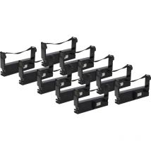 10x Ruban encreur compatible avec Citizen IR31 imprimante matricielle ou de reçus - noir - Vhbw