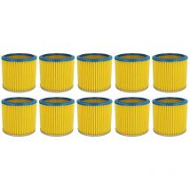 Vhbw - 10x Faltenfilter kompatibel mit aeg nt 1100 Staubsauger - Filter, Patronenfilter, blau gelb