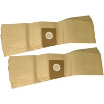 10x Sacs compatible avec Fimap 68W1004, fa, Nano aspirateur - papier filtre, 63cm x 15cm marron - Vhbw