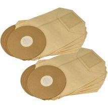 vhbw 10x Sacs compatible avec Fimap FV 9+ Eco Energy, FV9+ aspirateur - papier, 22cm x 19cm marron