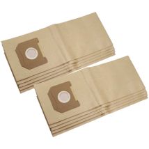 10x Sacs compatible avec Kärcher nt 35/1 Tact Te, nt 35/1 Tact Te Edition, nt 35/1 Tact Te el aspirateur - papier marron - Vhbw