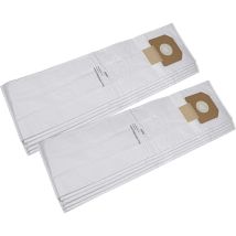 10x sacs compatible avec Kärcher nt 611 Eco m, 611 Eco m a, 611 Eco tea, 611 Eco Te aspirateur - microfibres non tissées, 75,5 cm x 20cm, blanc - Vhbw