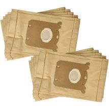 10x Sacs compatible avec Philips Mobilo Easylife, Easylife 2000W aspirateur - papier, 25,8cm x 16,2cm, couleur sable - Vhbw