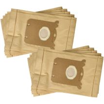 10x Sacs compatible avec Philips Mobilo Energycare, hr 8500 - 8599 aspirateur - papier, 25,8cm x 16,2cm, couleur sable - Vhbw