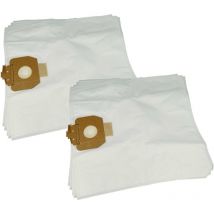 vhbw 10x Sacs compatible avec Sprintus ARES aspirateur - microfibre non tissée, 43cm x 41cm blanc