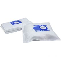 10x Sacs compatible avec Leclerc cv 201 aspirateur - microfibres non tissées, 27cm x 20cm, blanc / bleu - Vhbw