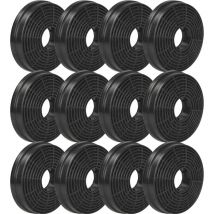 12x Aktivkohlefilter kompatibel mit Respekta ch 22010-90 w, ch 22010 w, ch 22058 ixb, ch 22058 ix, ch 22010 s Dunstabzugshaube - 10,5 cm - Vhbw