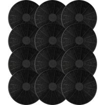 12x Filtres à charbon actif compatible avec Akpo WK-7 P3060, WK-7 P3050, WK-4 Rustica Nova 60, WK-4 Rustica Nova 90 hotte aspirante - 17,5 cm - Vhbw