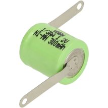 NiMH pile bouton de remplacement pour type 1/3AA 300mAh 1,2V convient pour les batteries de modélisme etc. - Vhbw