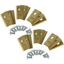 Vhbw - 18x Lames compatible avec PowerPlus POWDPG6010, POWDPGRMS1 tondeuse - Lames de rechange, or, acier (revêtement en titane)
