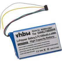 1x Batería compatible con Garmin Approach G8 navegador, navi, gps (1200 mAh, 3,7 v, Li-poli) - Vhbw