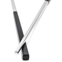 vhbw 1 Paire de baguettes - Chopsticks en acier inoxydable, noir / argent