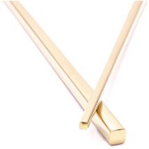 Vhbw - 1 Paire de baguettes - Chopsticks en acier inoxydable, or