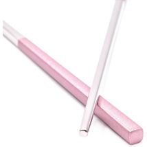 Vhbw - 1 Paire de baguettes - Chopsticks en acier inoxydable, rose / argent