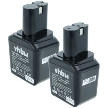 2x Batterie compatible avec Bosch gbm 12 vesp, gbm 12 ves, gsb 12 vesp, gsb 12 ves, gbm 12VE, gsb 12 ve outil électrique (3000 mAh, NiMH, 12 v) - Vhbw
