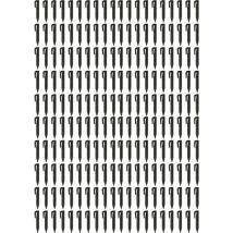 Vhbw - 200x piquets de fixation pour câble périphérique compatible avec Honda Miimo robot tondeuse - Lot ancrages au sol, plastique, noir