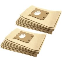 20x Sacs aspirateur compatible avec Philips hr 8500 - 8599 Impact, hr 8378 City-Line, hr 8500 - 8599 MobiloPlus - marron - Vhbw