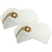20x Sacs compatible avec Kärcher t 12/1 Jubilee aspirateur - microfibre non tissée, 7 l, 55cm x 24,7cm blanc - Vhbw
