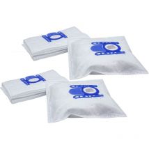20x Sacs compatible avec Leclerc cv 201 aspirateur - microfibres non tissées, 27cm x 20cm, blanc / bleu - Vhbw