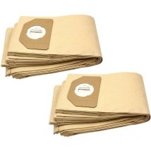 20x sacs compatible avec Parkside (Lidl) PNTS1400/B1, PNTS1500, pnts 30/4, pnts 30/5, pnts 30/6 s aspirateur - papier, marron - Vhbw