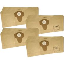 20x Sacs compatible avec Parkside pwd 12 A1, pnts 1300 F5, pwd 20 B2, pwd 12 B1 aspirateur - papier, 58,5cm x 25,4cm marron - Vhbw