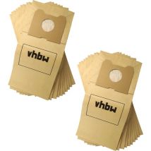 20x Sacs compatible avec Philips hr 6835 bt, 6835 Triathlon, 6836 Triathlon aspirateur - papier, 30cm x 20cm, couleur sable - Vhbw