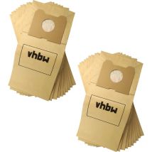 vhbw 20x Sacs compatible avec Philips Triathlon 1300, Triathlon 2000 aspirateur - papier, 30cm x 20cm, couleur sable