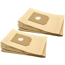 20x Sacs compatible avec Ufesa Mini Mousy aspirateur - papier, 28cm x 17cm, couleur sable - Vhbw