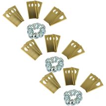 Vhbw - 27x Ersatz-Messer kompatibel mit Honda Miimo 500, 310, 3000, 520 Rasenmäher - Ersatzklinge Silber Gold, Stahl (Titanbeschichtung)