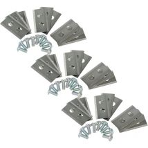 Vhbw - 27x Lames compatible avec PowerPlus POWDPG6010, POWDPGRMS1 tondeuse - Lames de rechange, argenté, acier