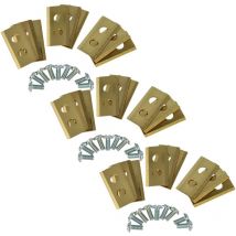 Vhbw - 27x Lames compatible avec PowerPlus POWDPG6010, POWDPGRMS1 tondeuse - Lames de rechange, or, acier (revêtement en titane)