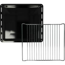 2x 1x plaque de four, 1x grille (kit de 2 pièces) compatible avec Elektro Helios 94000200, 94000201, 94000210 four - 42,2 x 37 x 2 cm - Vhbw