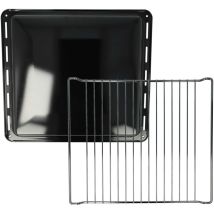 2x 1x plaque de four, 1x grille (kit de 2 pièces) compatible avec Ikea OV14, OV15, OV16, görlig, LOV3, LOV3X, OV12, OV13 four - 42,2 x 37 x 4 cm