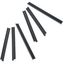 6x Languettes en caoutchouc compatible avec Vorwerk (brosse électrique) eb 360, 370 - Lot de lamelles de ramassage, noir - Vhbw