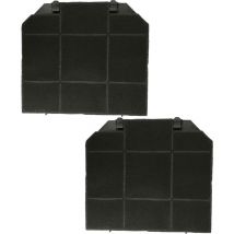 2x Activated Carbon Filter compatible with Electrolux 942492155, 942492158, 942492156, 942492157 Extractor Hood - 26.5 x 23.5 x 1.5 cm - Vhbw