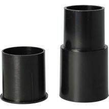 2x Adaptateur d'aspirateur pour buse d'aspirateur, tube d'aspirateur / poignée avec connexion 32 et 35 mm - noir, plastique - Vhbw