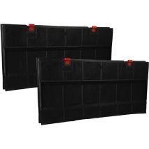 2x Aktivkohlefilter kompatibel mit Bauknecht DNHI3690SW, DNHI3690SG, DNHI3690WS, DNHI3690WH Dunstabzugshaube - 43 x 21,7 x 3,3 cm - Vhbw