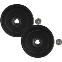Vhbw - 2x Aktivkohlefilter kompatibel mit Miele DA156, DA156BRWS, DA156LIWS, DA156DB, DA156EDST, DA65I, DA150EDST Dunstabzugshaube - 2,3 cm